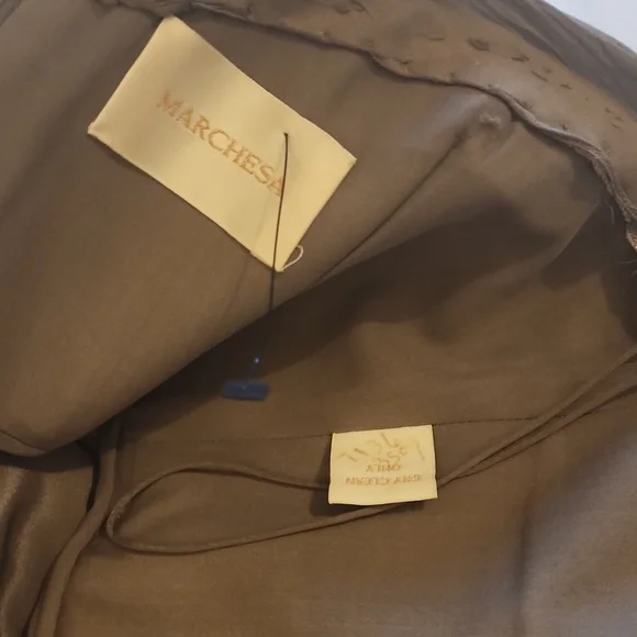 Grey Marchesa Beaded Gown - Picture 3 of 9